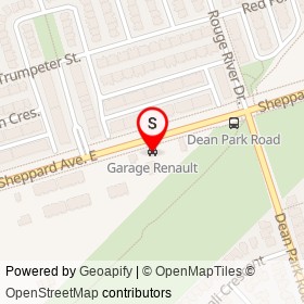 Garage Renault on Sheppard Avenue East, Toronto Ontario - location map