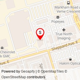 Brimell Toyota on Sheppard Avenue East, Toronto Ontario - location map