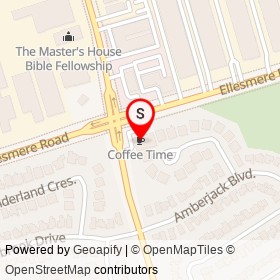 Coffee Time on Ellesmere Road, Toronto Ontario - location map