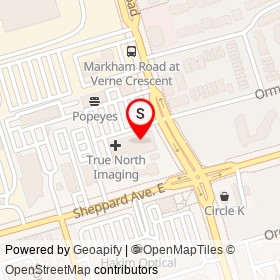 Shoppers Drug Mart on Markham Road, Toronto Ontario - location map