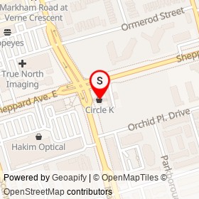 Circle K on Markham Road, Toronto Ontario - location map