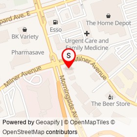Swiss Chalet on Milner Avenue, Toronto Ontario - location map