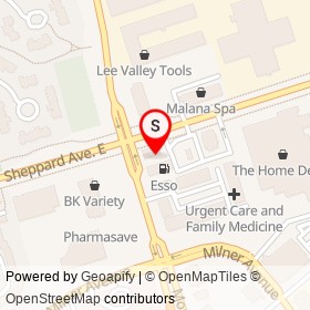 On the Run on Sheppard Avenue East, Toronto Ontario - location map