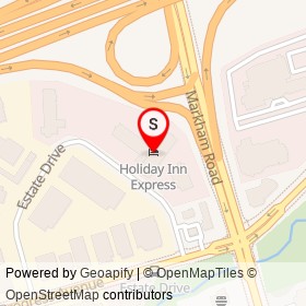 Holiday Inn Express on Estate Drive, Toronto Ontario - location map