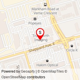 CIBC on Sheppard Avenue East, Toronto Ontario - location map