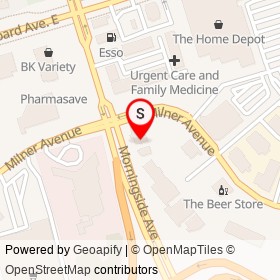 Harvey's on Milner Avenue, Toronto Ontario - location map