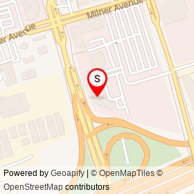 Travelodge Toronto East on Milner Business Court, Toronto Ontario - location map