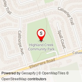 Highland Creek Community Park on , Toronto Ontario - location map