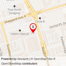 Markham Station on Sheppard Avenue East, Toronto Ontario - location map