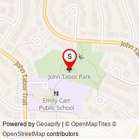 John Tabor Park on , Toronto Ontario - location map