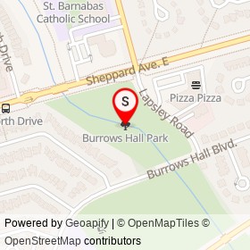 Burrows Hall Park on , Toronto Ontario - location map