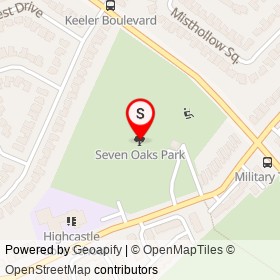 Seven Oaks Park on , Toronto Ontario - location map
