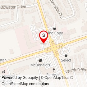 Esso on Sheppard Avenue East, Toronto Ontario - location map