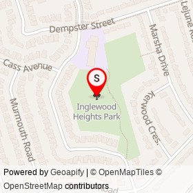 Inglewood Heights Park on , Toronto Ontario - location map