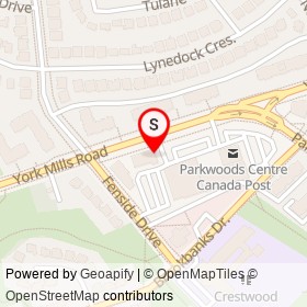 Tim Hortons on York Mills Road, Toronto Ontario - location map