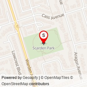 Scarden Park on , Toronto Ontario - location map