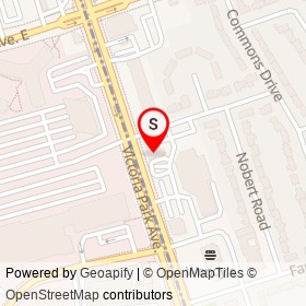 Harvey's on Victoria Park Avenue, Toronto Ontario - location map