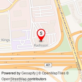 Radisson on Hallcrown Place, Toronto Ontario - location map