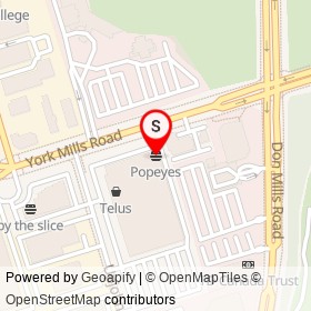 Popeyes on York Mills Road, Toronto Ontario - location map