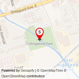 Collingwood Park on , Toronto Ontario - location map