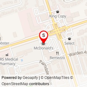 McDonald's on Sheppard Avenue East, Toronto Ontario - location map