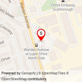 A&W on Warden Avenue, Toronto Ontario - location map