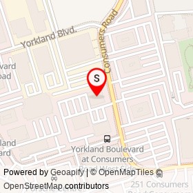 Sunny Coffee Shop on Consumers Road, Toronto Ontario - location map