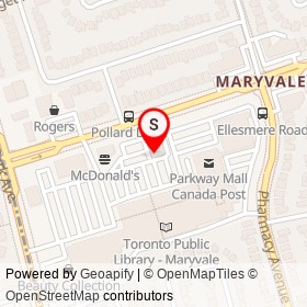 Subway on Ellesmere Road, Toronto Ontario - location map