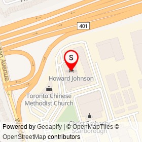 Howard Johnson on Metropolitan Road, Toronto Ontario - location map