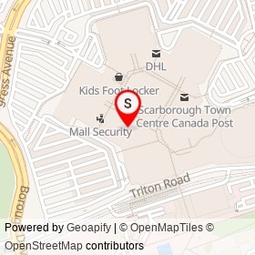Lululemon on Borough Drive, Toronto Ontario - location map