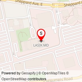 LASIK MD on Sheppard Avenue East, Toronto Ontario - location map