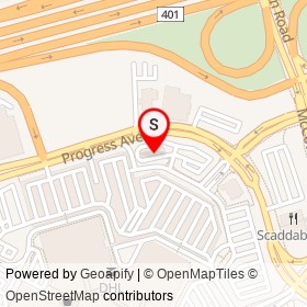 Swiss Chalet on Progress Avenue, Toronto Ontario - location map