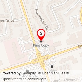 King Copy on Warden Avenue, Toronto Ontario - location map