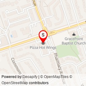 Pizza Hot Wings on Sheppard Avenue East, Toronto Ontario - location map
