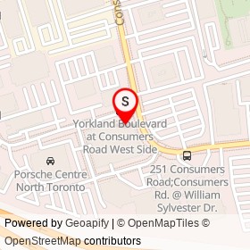Primo Veal on Yorkland Boulevard, Toronto Ontario - location map