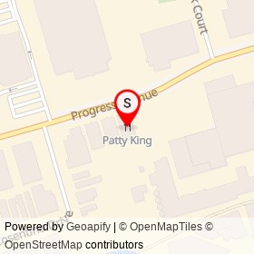 Patty King on Progress Avenue, Toronto Ontario - location map