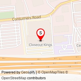 Closeout Kings on Consumers Road, Toronto Ontario - location map