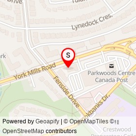 A&W on York Mills Road, Toronto Ontario - location map