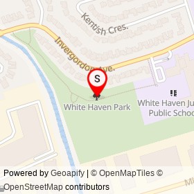 White Haven Park on , Toronto Ontario - location map