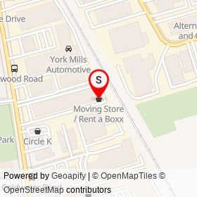 Moving Store / Rent a Boxx on Leslie Street, Toronto Ontario - location map