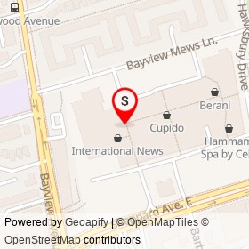 Riani on Bayview Avenue, Toronto Ontario - location map