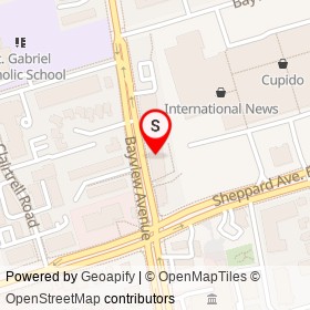 TD Canada Trust on Bayview Avenue, Toronto Ontario - location map