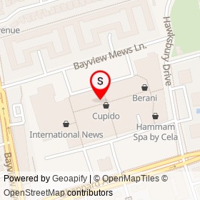 Rêve Rouge on Bayview Avenue, Toronto Ontario - location map