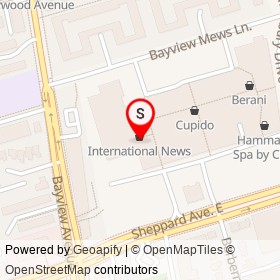 Essential Nails & Tanning on Bayview Avenue, Toronto Ontario - location map