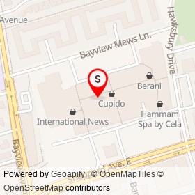 Toni+Plus on Bayview Avenue, Toronto Ontario - location map