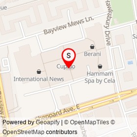 Janan Boutique on Bayview Avenue, Toronto Ontario - location map
