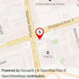Shell on Bayview Avenue, Toronto Ontario - location map