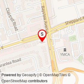 Esso on Sheppard Avenue East, Toronto Ontario - location map