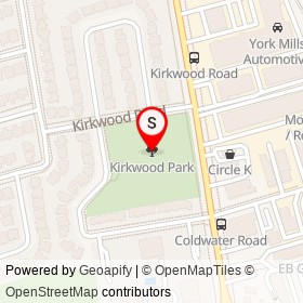 Kirkwood Park on , Toronto Ontario - location map