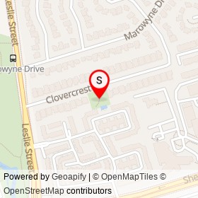 Clovercrest Parkette on , Toronto Ontario - location map